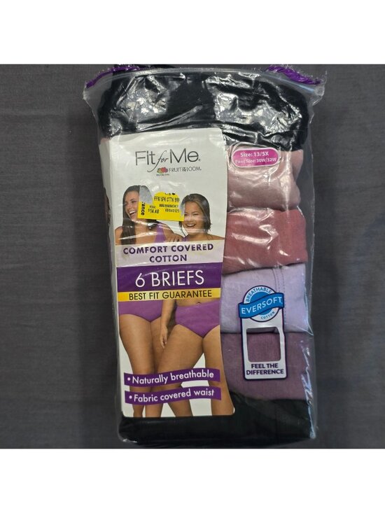 Fruit of the Loom Other - Fit For Me Fruit Of The Loom Size 13/5X  Womens 6 Briefs Comfort Covered Cotton